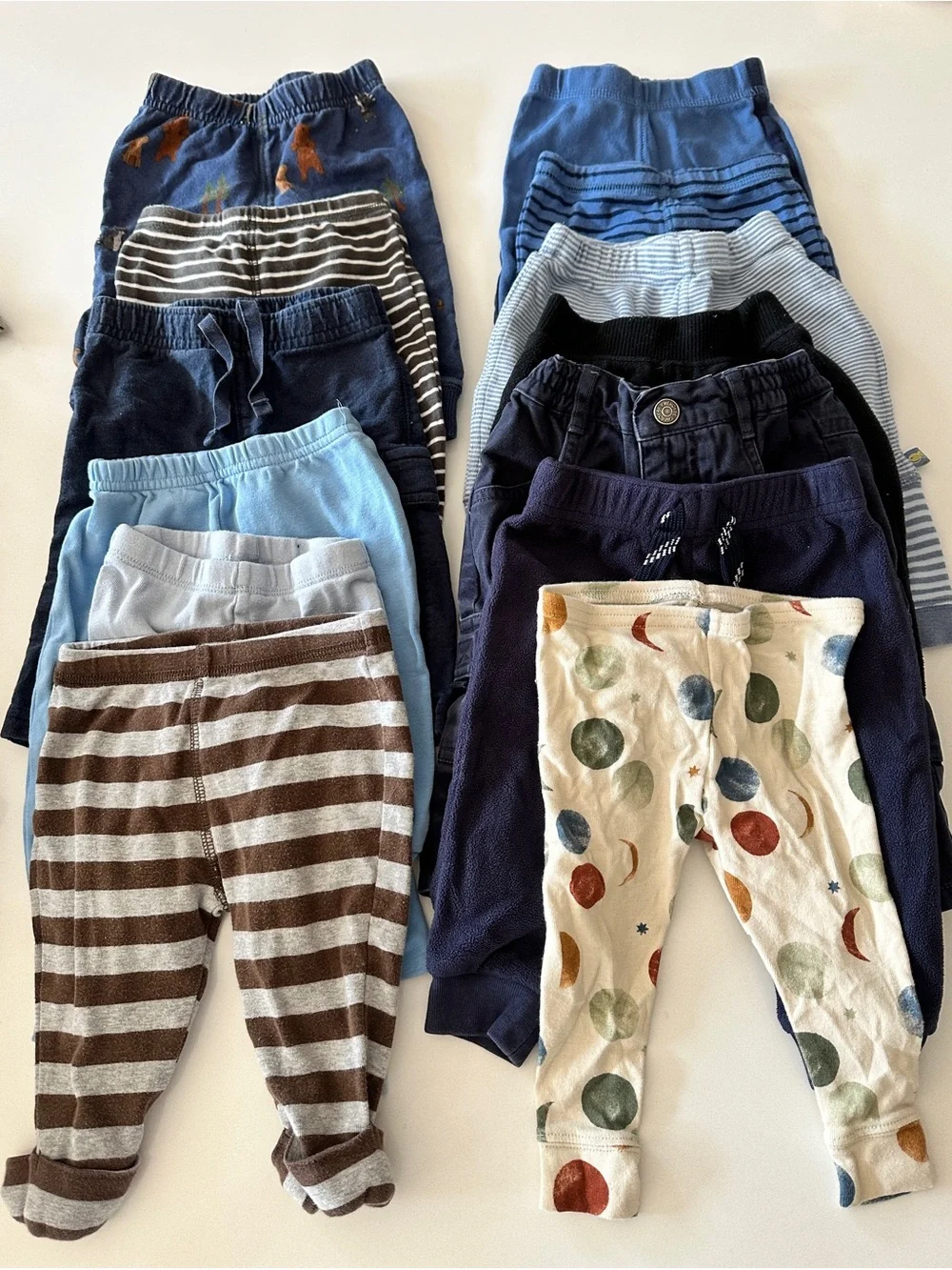 42 piece bundle of baby clothes size 6 months Carters pants onesies rompers pjs